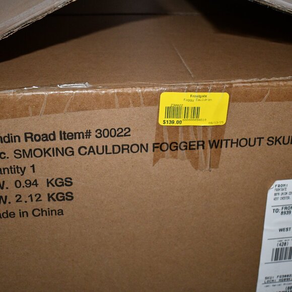 Grandinroad Foggy Halloween Cauldron #30022 NIB Details: Foggy Halloween Cauldro - Picture 6 of 7